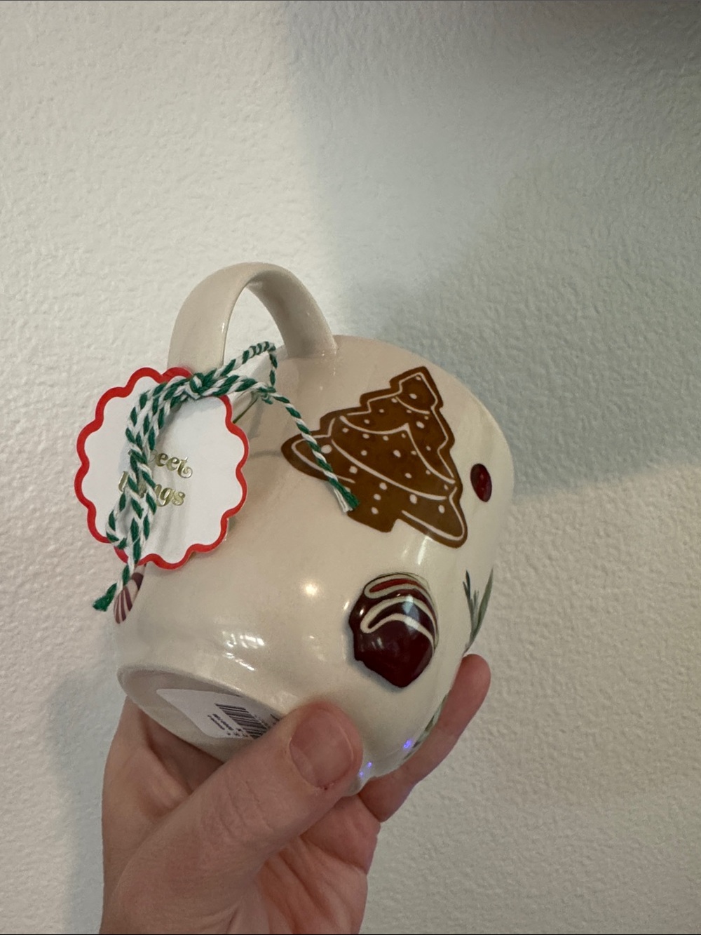 Holifaye stoneware ceramic mug * Christmas monogram N letter N - Picture 8 of 9